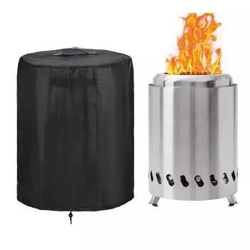 Чехол для костра на открытом воздухе, водонепроницаемый защитный чехол для костра на пропане с затягивающимся дном