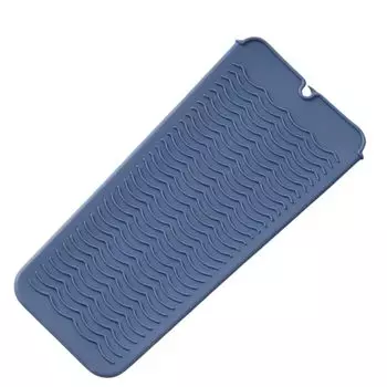 Чехол для коврика из термостойкого силикона для утюжка для волос Удобно брать с собой в путешествия и деловые поездки Чехол для коврика 2way Термостойкий Температура 280 градусов тёмно-синий