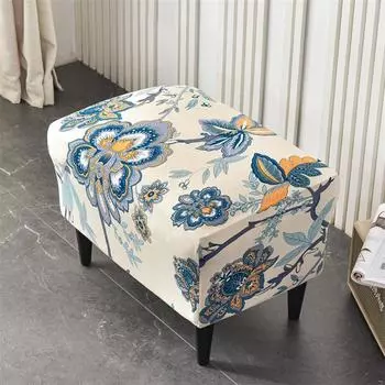 Чехол для кресла с подголовником из эластичного спандекса с геометрическим узором, съемный чехол для пуфа в скандинавском стиле, чехол для дивана с чехлом для подушки сиденья