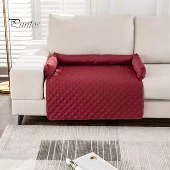 Чехол для кровати для собак, коврик для домашних животных, противоскользящая защита для дивана, водонепроницаемая подушка для сиденья автомобиля, уютное гнездо для собаки, диван-кровать, защита мебели S кофейный