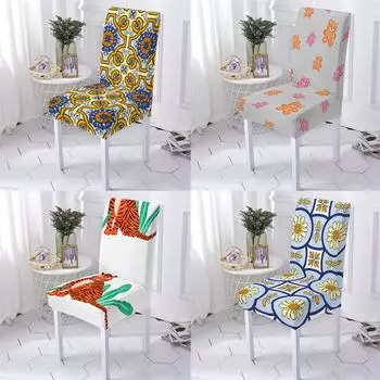 Чехол для кухонного стула в зверином стиле, чехол для офисного стула для геймера, чехлы для сидений с рисунком из мультфильмов, чехлы для стульев с принтом панды 1PCS