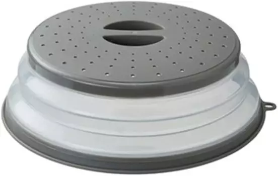 Чехол для кухонной плиты Чехол для вытяжки микроволновой печи из антибактериального термостойкого силикона Складная силиконовая крышка (Серый) серый