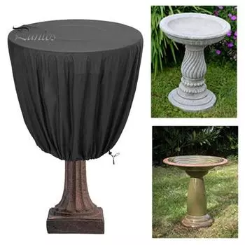 Чехол для купальни для птиц, водонепроницаемый чехол для фонтана из ткани Оксфорд с ветрозащитным шнурком, устойчивый к ультрафиолетовому излучению, чехол для садовой статуи для использования в любое время года S