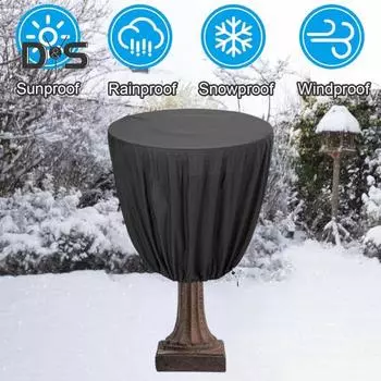 Чехол для купальни для птиц, водонепроницаемый чехол для фонтана из ткани Оксфорд с ветрозащитным шнурком, устойчивый к ультрафиолетовому излучению, чехол для садовой статуи для использования в любое время года S