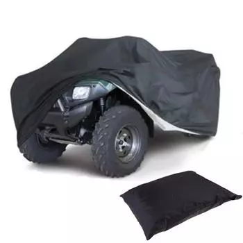 Чехол для квадроцикла ATV, черный, водонепроницаемый, пылезащитный, с защитой от ультрафиолета, чехол для автомобиля ATV, карта, 3 размера, дополнительный, 190T, водонепроницаемый чехол для мотоцикла