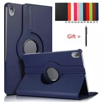 Чехол для Lenovo Tab P11 Pro 11,5 2nd 11,2 Plus M10 10,1 Plus 10,3 Xiaoxin Pad 10,6 M9 M8, вращающийся на 360 градусов чехол-подставка M8 4th Gen TB-300FU красный