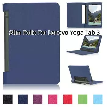 Чехол для Lenovo Yoga Tablet 3 8, тонкий чехол Folio для Lenovo Yoga Tab 3 Tab3 8 YT3-850F 850M темно-синий