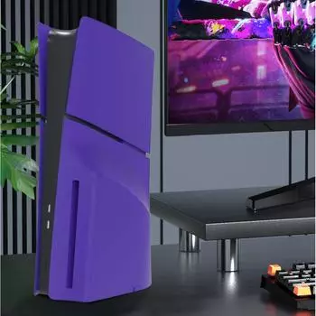 Чехол для лицевой панели, жесткий чехол из ABS, устойчивый к царапинам, противоударный чехол для консоли PS5 Slim Disc/Digital Edition синий