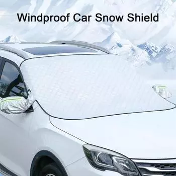 Чехол для лобового стекла автомобиля Yousheng от снега со светоотражающими предупреждающими полосами, толстый магнитный экран для защиты лобового стекла от замерзания