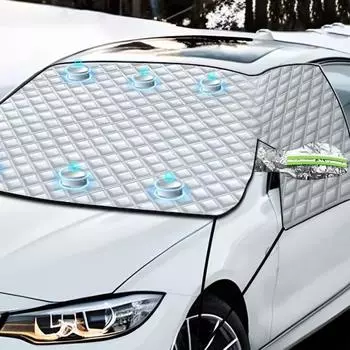 Чехол для лобового стекла Yousheng от льда и снега, прочный, устойчивый к истиранию, двусторонний, всепогодный, для защиты лобового стекла автомобилей, внедорожников серебряный