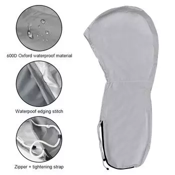 Чехол для лодочного мотора 600D 30-60 л.с., чехол для морского подвесного мотора, ткань Оксфорд, водонепроницаемая, 144 см, прочная защита двигателя серый