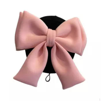 Чехол для лыжного шлема, подходит всем, шапка, милый бант, вязаная шапочка для катания на коньках, велоспорта, сноуборда, забавная Black and Pink