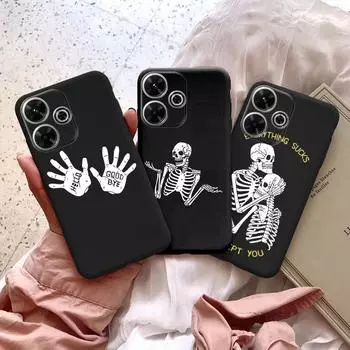 Чехол для мальчика с классным рисунком для iPhone Samsung A55 M34 S24 Xiaomi Redmi 13 Pro 14C Huawei Honor, противоударный бампер для телефона, черный матовый чехол из ТПУ с защитой от царапин Samsung Galaxy S20 FE