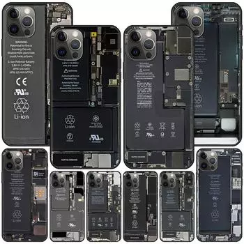 Чехол для материнской платы для Iphone 14 11 13 Pro Max 12 Mini Xr 7 8 Plus Se 2020 Xs 6 6s + черный мягкий чехол для телефона iPhone 11 Pro Max