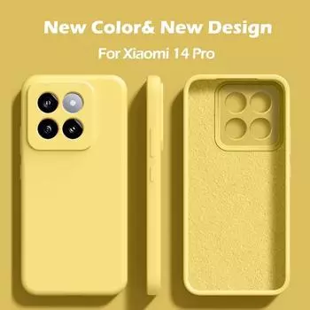 Чехол для Mi 14 Mi14 Pro, квадратный жидкий силиконовый чехол для телефона Xiaomi Mi 12 X 12 lite Mi 13Pro Mi14Pro Xiaomi13T Pro, мягкая задняя крышка Xiaomi 12 чёрный