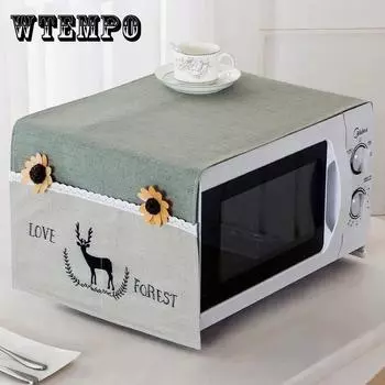 Чехол для микроволновой печи, модный универсальный пылезащитный чехол, тканевый защитный чехол для микроволновой печи в пасторальном стиле