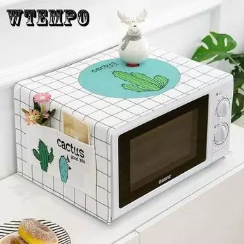 Чехол для микроволновой печи Пылезащитный чехол Ткань для покрытия духовки Маслонепроницаемый чехол Водонепроницаемая бытовая пылезащитная ткань Холодильник Пылезащитный чехол Полотенце
