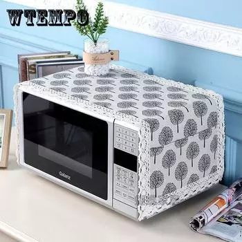 Чехол для микроволновой печи, тканевый пылезащитный чехол, хлопок, лен, водонепроницаемый чехол, полотенце, защитный чехол для микроволновой печи