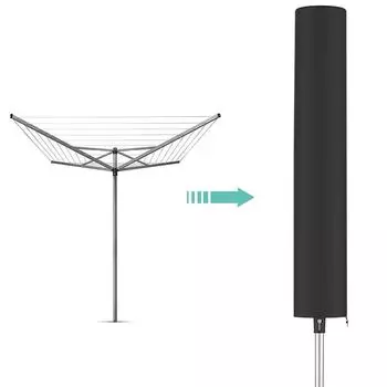 Чехол для многофункциональной вращающейся сушилки для белья, защитный чехол для белья, ветрозащитный чехол для сухой одежды, водонепроницаемый регулируемый трос 30x30x168cm