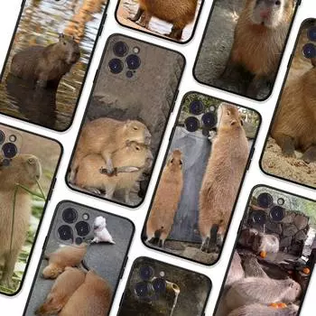 Чехол для мобильного телефона Animal Funny Capybara Bg для iPhone 8 7 6 6S Plus X SE 2020 XR XS 14 11 12 13 Mini Pro Max For iphone 12 mini дубильная кора