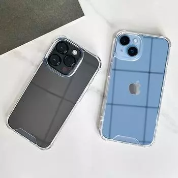 Чехол для мобильного телефона Apple 15 14: Улучшенный прозрачный чехол 2-в-1 с защитой от падений для XR, 13, 12, 11 iPhone 11 Pro (5.8) прозрачный