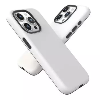 Корейский импортный чехол 2-в-1 с термопереносом и круглым краем для Apple 16proMAX, доступна дропшиппинг White. iPhone IP16pro non-magnetic белый