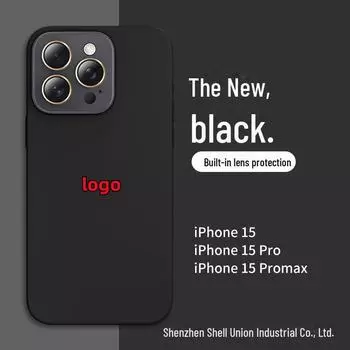 Чехол для мобильного телефона Crystal Lens - Жидкий силиконовый чехол с маленьким окошком для Apple 15 Pro Max, 14/13 Anti-Fall Cover iPhone 13 Pro