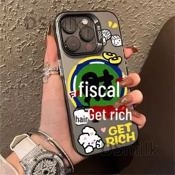 Чехол для мобильного телефона Fortune God iPhone 15 Pro – Laser 14 Apple 13 Anti-Fall Xs Max Hard Shell Laser Shell P1 Grey H155. iPhone 14 Pro серый