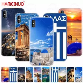 Чехол для мобильного телефона Hameinuo с древним флагом Греции и пейзажами для iphone X 8 7 6 4 4S 5 5S SE 5c 6s plus iphone 4 4S