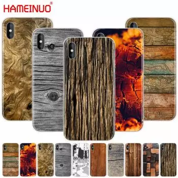 Чехол для мобильного телефона HAMEINUO с текстурой дерева, чехол для iPhone X 8 7 6 4 4S 5 5S SE 5c 6s plus iphone 4 4S