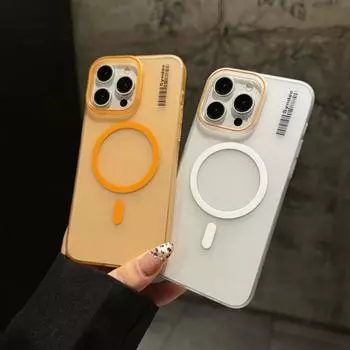 Чехол для мобильного телефона iPhone16Promax из мягкой песочной кожи, матовый полупрозрачный, подходит для Apple 15, магнитная присоска, 14, простой чехол для ПК iPhone 16promax чёрный