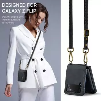 Чехол для мобильного телефона с функцией кошелька для Samsung Galaxy Z Flip 5 4 5G Flip4 Flip5 Flip3 Flip 3, защита от падения, слот для карт, чехол for Samsung Z Flip 5