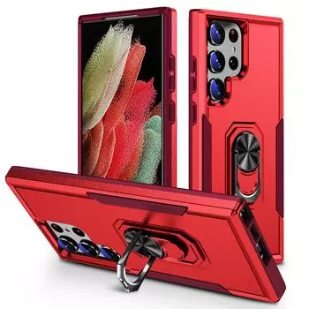 Чехол для мобильного телефона с магнитной подставкой для Samsung Galaxy S23 Ultra S22 Plus S21 Fe S20 5g A53 A73 A13 A14 A54 A52s A52 Coque for Galaxy S23 Plus чёрный