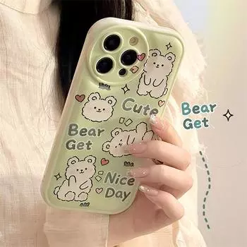 Чехол для мобильного телефона с мультяшным принтом для Mate60Pro, iPhone 15Pro и Apple 13; Конструкция с воздушной подушкой, совместимая с Vivo. iPhone 12 Pro