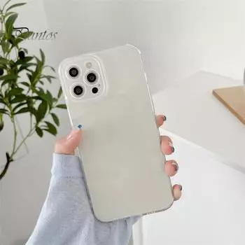 Чехол для мобильного телефона с полной защитой, мягкий ТПУ, прозрачный, защитная задняя крышка для телефона для iPhone 14/Max (плюс)/Про/Про Макс For iPhone14 Pro Max чёрный