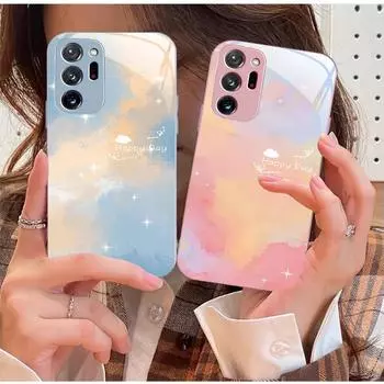 Чехол для мобильного телефона Samsung Galaxy Note 8 Liquid Glass Gradient Color Pro Samsung A12 4G розовый