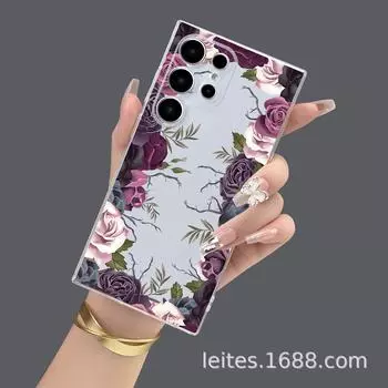 Чехол для мобильного телефона Samsung S23A55 с рисунком розы - универсальный защитный чехол для линз от падения Samsung S23 прозрачный