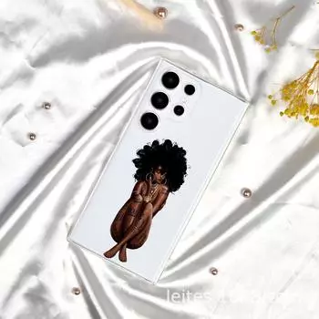 Чехол для мобильного телефона Samsung S23A55: Европейский и американский Beauty окрашенный полнолинзовый защитный чехол от падения Samsung S23 прозрачный