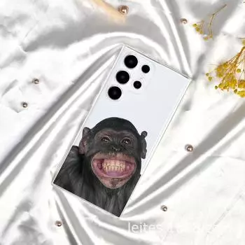 Чехол для мобильного телефона Samsung S23A55: Защитная мягкая оболочка с полным покрытием линзы Big Mouth Monkey от падения Samsung A32_4G прозрачный