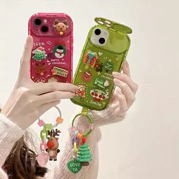 Чехол для мобильного телефона, устойчивый к ударам, амортизирующий рисунок с рисунком, идеально подходит для сотового телефона, защитный чехол на рождественскую тематику для телефона For iphone 15 Pro