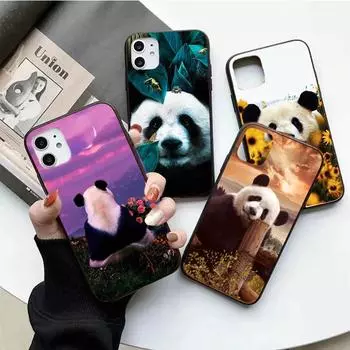 Чехол для мобильного телефона высокого разрешения с милой пандой для Iphone 13 12 Mini 11 Pro Max XS, жесткий чехол для мобильного телефона X XR SE 8 7 Plus 5 6 iPhone 5