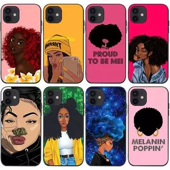 Чехол для мобильного телефона XR New Girlfriend Illustration, подходит для чехла для мобильного телефона IPhone16, модный черный чехол для мобильного телефона для девушки. iPhone12/12Pro(6.1)