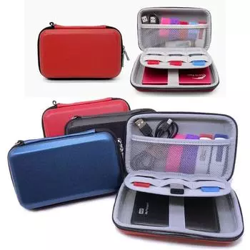 Чехол для мобильного жесткого диска, сумки для хранения наушников, сумка для электронных гаджетов, сумка для кабеля передачи данных, сумка на молнии EVA чёрный