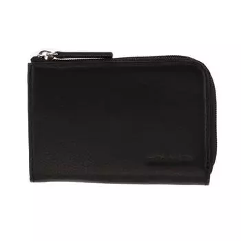 Чехол для монет MilaSchon из телячьей кожи ТЕЛЯЧЬЯ КОЖА MSMW7JC1 черный (Мила Шон) [10]