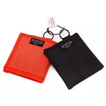 Чехол для монет Yoshida Bag, черный x оранжевый [Porter] [LOVE 802-06982 1.