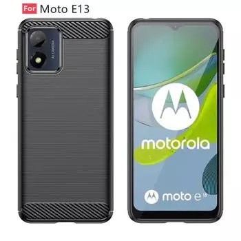Чехол для Moto E13 Moto E13, чехлы из углеродного волокна, силиконовый бампер для телефона, задний противоударный мягкий чехол из ТПУ, Motorola Moto E13 E 13