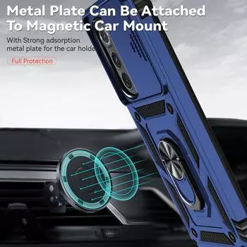 Чехол для Moto Edge 2022, раздвижная крышка с кольцевой подставкой, защитный чехол для камеры Motorola Moto Edge Gen 3 Gen3 Funda Moto Edge 2022 For Moto Edge 2022 чёрный