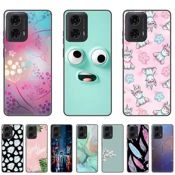 Чехол для Moto G24 черный мягкий бампер из ТПУ на Motorola MotoG24 силиконовый полная защита милый мультяшный противоскользящий G24-Style 1