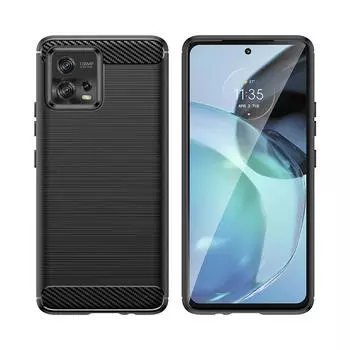 Чехол для Moto G72, чехол для Motorola Moto G72, новый бампер из углеродного волокна, противоударный мягкий чехол из ТПУ для Moto G 72 G72 Fundas For Moto G72 чёрный