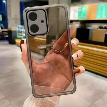 Чехол для Moto G85 G54 G60 G34 G32 G24 G14 G40 Полная защитная пленка для камеры Прозрачный мягкий силиконовый чехол TPU для Motorola G85 G 85 S50 NEO Motorola Moto G60 чёрный